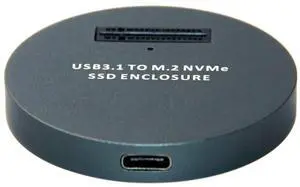 cablecc USB 3.1 USB-C to NVME M-Key M.2 NGFF SSD External PCBA Conveter Adapter Vertical Type Black Color