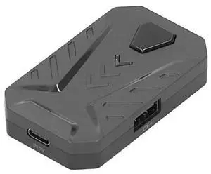 Mobile Gaming Keyboard Mouse Adapter Converter for PUBG, for Android and for iOS Mobile Phones, Support Bluetooth, with Adjustable Stand(Black)