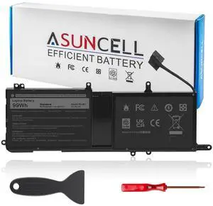 9NJM1 Laptop Battery for Dell Alienware 15 R3 R4 17 R4 R5 Series Dell P31E P69F Series ALW17C Series Notebook 0546FF 0HF250 44T2R HF250 MG2YH 0MG2YH, 11.4V 3-Cell 99Wh