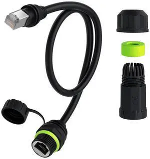 Starlink Ethernet Adapter Gen 3/Mini with Waterproof Kit Plug-and-Play RJ45 Female Connector for Wired Ethernet, 24AWG, Compatible with Starlink Gen 3 & Mini Dishes, Supports Cat6+ Cables