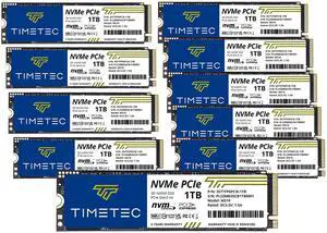 Timetec 1TBx10 (10 Pack) SSD NVMe PCIe Gen3x4 8Gb/s M.2 2280 3D NAND TLC 600TBW SLC Cache Read/Write Speed Up to 2,000/1,600 MB/s Internal Solid State Drive for PC Laptop and Desktop