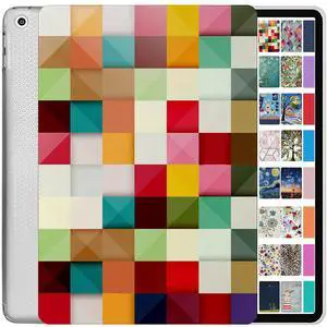 DuraSafe Cases for iPad Mini 3rd Mini 2nd Mini 1st 7.9 inch A1599 A1600 A1489 A1490 A1491 A1432 A1454 A1455 Printed Lightweight Shock Absorbant Flexible TPU Protective Clear Case - Color Grid