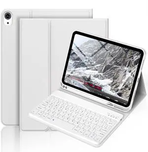 BQDIYOO Case for iPad 11th/10th Generation with Keyboard, 11 inch A16/10.9" iPad 10 Case (2025/2022) with Pencil Holder, Wireless Keyboard and Slim Lightweight Soft Cover Auto Wake/Sleep, Gray