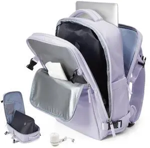 wassdins Vacuum Travel Backpack with Pump for Women Men, Carry on Air Backpack for Flight Approved, Personal Item Luggage Backpacks