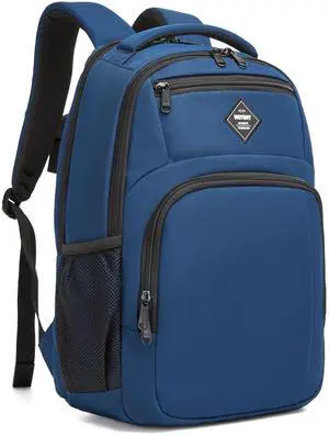 Wotony Laptop Backpack 17Inch Women Men Business Travel Backpack,Work College,Casual Daypack Travel Essentials (navy, 17Inch)