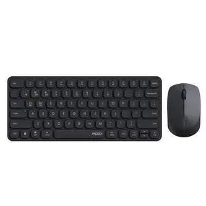 Rapoo 9010M Multi-Device Keyboard and Mouse Combo, 2.4GHz/Bluetooth 5.0/4.0 Wireless Keyboard & Mouse Set for Windows/Mac/Linux/Chrome, Support 4 Devices, Low-Profile Silent Click, Battery Powered