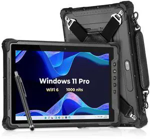 MUNBYN Rugged Tablet Windows 11 Pro, 1000nit Sunlight Readable, Wi-Fi 6 Rugged PC, 10.1-inch, Intel N100, 8GB+128GB, GPS Tough Tablet for Field Work, Construction, 2Y Protection, Black, IRT12 MUNBYN Rugged Tablet Windows 11 Pro, 1000nit Sunlight Readable, Wi-Fi 6 Rugged PC, 10.1-inch, Intel N100, 8GB+128GB, GPS Tough Tablet for Field Work, Construction, 2Y Protection, Black, IRT12