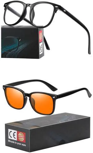 Okany Blue Light Blocking Glasses for Computer, TV, Gaming Improve Sleep by Naturally Producing Melatonin for Women + Men