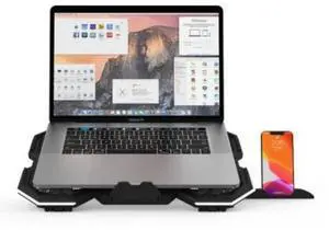 Laptop Cooling Pad RGB Cooler Laptop Stand with 6 Quiet Cooling Fans 6 Height Adjustable Cooling Pad for Laptop 11-17inch