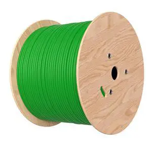 Cables Direct Online Cat6A 1000ft Cable Green Solid Bare Copper 23AWG 4 Pair Bulk Ethernet PoE++ (4PPoE) Wire, Unshielded Twisted Pair (UTP)