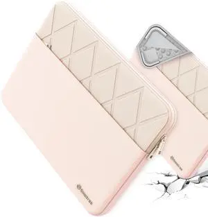 Smatree Laptop Sleeve for 15.3 inch Apple MacBook Air M4 2025/2024 M3 A3114/M2 2023 A2941, 15 inch Protective Laptop Case with Accessory Pocket, YKK Zipper, Patented Shockproof Design, Pink (EA27P)