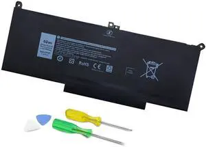 LHYSFIY F3YGT 60Wh 7480 Laptop Battery Replacement for Dell Latitude 12 7000 7280 7290/13 7000 7380 7390 P29S002/14 7000 7480 7490 P28S P28S001 P73G P73G002 Series DM3WC 0DM3WC DM6WC 2X39G KG7VF
