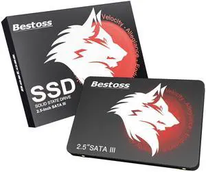 Bestoss 512GB 2.5 Inch SSD Internal Hard Drive for Pc or Laptop, SATA III 6Gb/s Internal State Drive, Up to 550MB/s, Computer Storage Upgrade for Office, Students, Home Entertainment