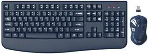 Wireless Keyboard and Mouse Combo, EDJO 2.4G Full-Sized Ergonomic Computer Keyboard with Wrist Rest and 3 Level DPI Adjustable Wireless Mouse for Windows, Mac OS Desktop/Laptop/PC(Galaxy Blue)