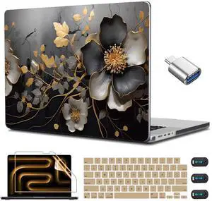 CISSOOK for MacBook Pro 14 inch Case 2025-2021 Release M5 M4 A3401 A3112 A3185 M3 A2918 A2992 M2 A2779 M1 A2442 Pro Max Chip, 14 in Plastic Hard Shell & Keyboard Cover, Abstract Oil Painting