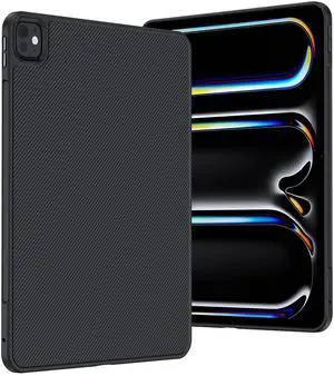 BENKS ArmorPro Case for iPad Pro 11 Inch (M5 2025/ M4 2024), Slim & Lightweight Shockproof Cover with Pencil Holder, Supports Apple Pencil Charging, Built with Dupont Kevlar Fiber and TPU