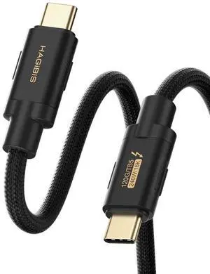 Hagibis Thunderbolt 5 Cable (Intel Certified), 120Gbps Data Transfer, 240W Fast Charging, 16K@60Hz Display USB-C Cable, Compatible Thunderbolt 4/3, USB4/3, for iPhone 17/16/15, MacBook,(3.3ft)