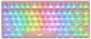 IROK MG75MAX 81 Keys Wired Magnetic Switch Keyboard, 256KHZ Single Key Scan Rate, PCB Nano-Coating Waterproof, Hall Effect, 8KHZ/ARGB/CNC Aluminum Gaming Keyboard(Pink)