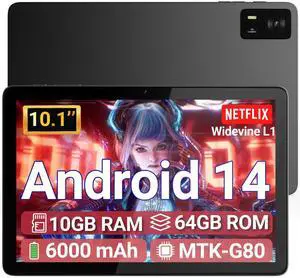 DigiLand Android Tablet,10.1 inch Android 14 Tablet,Octa-core CPU,10 GB RAM + 64 GB ROM(Expandable TF Card) 800x1280 Resolution, WiFi 6 & Bluetooth 5.0, Dual Speakers, 8MP+13MP, 6000mAh,Widevine L1 DigiLand Android Tablet,10.1 inch Android 14 Tablet,Octa-core CPU,10 GB RAM + 64 GB ROM(Expandable TF Card) 800x1280 Resolution, WiFi 6 & Bluetooth 5.0, Dual Speakers, 8MP+13MP, 6000mAh,Widevine L1