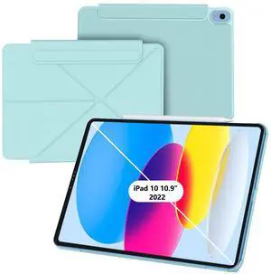 HATOKU Magnetic Case for iPad 10th Generation: Slim Multi - Angle Stand Protective iPad 10 Gen Cover with Pencil Holder and Auto Wake Sleep for iPad 10.9 inch 2022 (Blue)