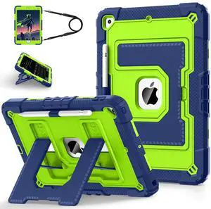 WESOROL CASE for iPad 9th/ 8th/ 7th Generation 10.2 Inch (2021/2020/ 2019) Kids Friendly iPad Case 9th Generation with Pencil Holder,Heavy Duty Shockproof Cover for i Pad 9th/8th/7th Gen,Navy Green