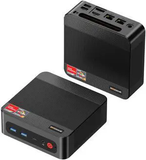 BOSGAME P3 Mini Gaming PC AMD Ryzen 7 7840HS | 32GB DDR5 RAM | 1TB PCIe 4.0 NVMe SSD | Dual Gigabit Ethernet | Triple Display (HDMI/DP/USB-C) | AX210 Wi-Fi 6E | BT 5.2 | Compact Desktop Computer