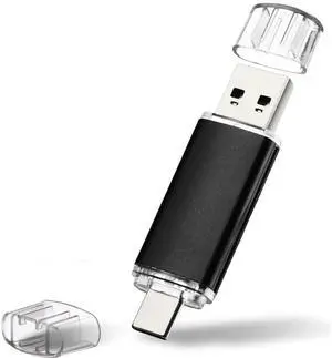 Dual USB C Flash Drive 256GB, USB 3.0 Memory Stick for iPhone 15/Pro/Plus/Android/Tablet/PC/MacBook, Portable Thumb Drive with High-Speed Transfer,Black
