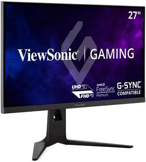 ViewSonic XG275D-4K 27 Inch 4K UHD Gaming Monitor with Switchable Refresh Rate Up to 320Hz, 0.5ms Response Time, AMD FreeSync Premium, Advanced Ergonomics, HDMI, DisplayPort, and 65W USB-C