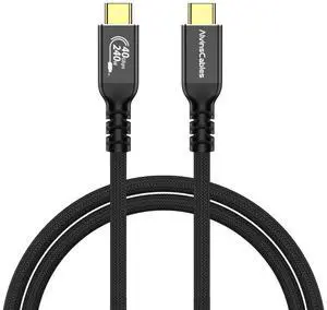 Alvin's Cables USB4 Cable 3ft, USB-C to USB-C Cable 40Gbps Data Transfer 240W PD Fast Charging 8K@60Hz Display, Compatible with Thunderbolt 4/3,USB 3.0, for MacBook,eGPU,Dock, USB-IF Certified