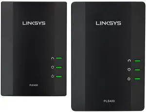 Linksys Powerline AV 1-Port and 4-Port Network Adapter Set (PLSK400-NP)