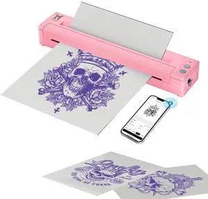 TATOPRT P19 Wireless Tattoo Stencil Printer Bluetooth Thermal Temporary Tattoo Transfer Printer Machine Kit for Tattoo Artists & Beginners