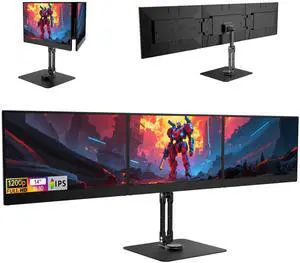 DEPGI 14" Triple Laptop Screen Extender, Freestanding Laptop Screen Extender, 3x14 FHD IPS Extended Monitor Versatile Dual & Triple Screen Modes for All 13-17" Laptops (Mac/Windows/M1-M3 Compatible)