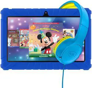 Contixo 7 Kids Tablet Bundle - Learning Tablets and Headphones for Kids, Includes 50+ Disney Storybooks (Value $200), Ages 3-7, Parental Controls, Android 11, 32GB, WiFi - Dark Blue (Boys Gift)