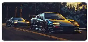 Large Mouse Pad Gaming Anime Racing Car JDM Cool Big Computer Desk Mat Desk Pad for Keyboard and Mouse Mat Non-Slip Base 40x90cm
