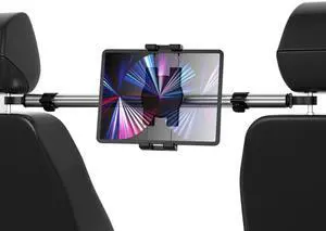 YOOZ Car Headrest Tablet Mount, Car Backseat Tablet Holder for Kids - Adjustable 360 Rotation Between Seats Stand for 4-12.9" Devices, iPad Pro Air Mini, Galaxy Tabs, Fire, iPhone Series