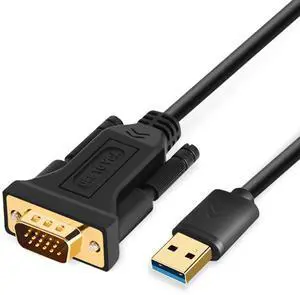 USB to VGA Adapter Cable 16FT/5M Compatible with Mac OS Windows XP/Vista/10/8/7, USB 3.0 to VGA Male 1080P Monitor Display Video Adapter/Converter Cord. (16FT)