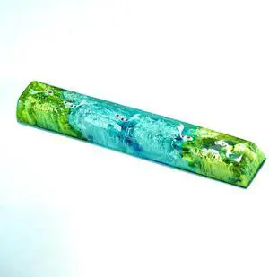 Random Koi Keycap Spacebar Ocean Handmade Artisan Keycap Cute Key Caps Custom Keycaps Keyboard Caps Resin Keycaps for Cherry MX Mechanical Keyboard Lovers Gift
