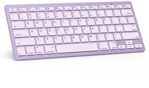 OMOTON Bluetooth Keyboard Compatible with iPad 10th Generation, iPad 10.2 (9th/8th/7th), iPad Pro 13/12.9/11 inch, iPad Air/Mini and More iOS Devices, Purple