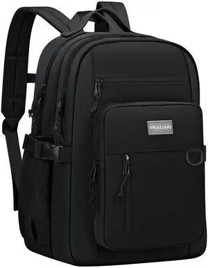 PRAGARI Kids Backpack for School Cute Aesthetic Black Backpack Girls Student Bookbag Women Travel Lightweight Book Bag