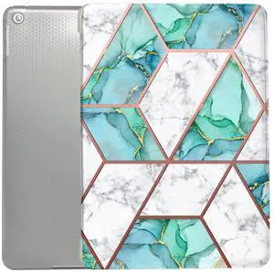 DuraSafe Cases for iPad 6/5 9.7 Inch [iPad 2018 6th iPad 2017 5th Gen ] A1893 A1822 A1954 MP252LL/A MPGA2LL/A MRM52LL/A MR702LL/A MR6Y2LL/A Printed Case TPU Heat Dissipation Back - Marble Green