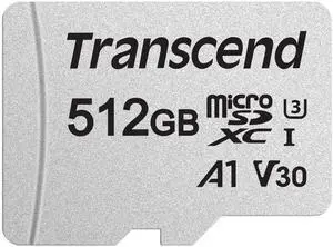 Transcend 512GB microSDXC Micro SD Card for Nintendo Switch, Steam Deck, ROG Ally, MSI Claw, GoPro, DJI, Insta360, Action Camera, A1 V30 UHS-I U3 C10, Up to 100MB/s, 4K UHD Video Memory Card w/Adapter