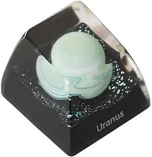 Uranus Planet Artisan Keycap R1 SA Profile Custom Solar System Planets Keycaps 1U ESC Handmade Resin Gaming Galaxy Key Cap Cherry MX Switch Compatible Mechanical Keyboard Space Lover Gift