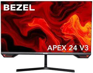 Bezel Apex 3-24.5 Inch 300hz 240hz Gaming Monitor, 1080P 1ms FPS PC Monitor Gaming, HDR, FreeSync, DisplayPort HDMI, Fast IPS, 120% sRGB, Audio Jack, VESA Support, Desktop Compatible(24N7100V3)