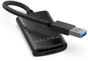 SD Card Reader with UHS-II, WALNEW SD 4.0 USB 3.0 Memory Card Reader for Mac OS, Windows, Android on PC, Laptop, and Camera, SD Card Adapter Supports SD/Micro SD/SDXC/SDHC/RS-MMC/UHS-I/UHS-II Cards