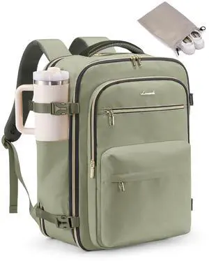 LOVEVOOK Carry On Travel Backpack for Women, Airline Approved Personal Item Bag with 17" Laptop Compartment, 40L Water-Resistant Weekender Backpack for Travel, Commuting, Business Trips