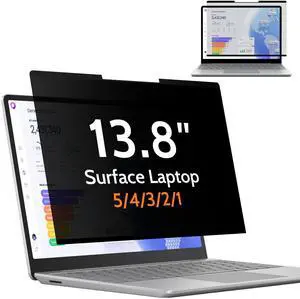 Mamol Magnetic Privacy Screen for 13.8 Inch Surface Laptop 7, Removable Anti Spy Glare Blue Light Filter, Microsoft Surface Laptop Privacy Screen Protector 13.8 in