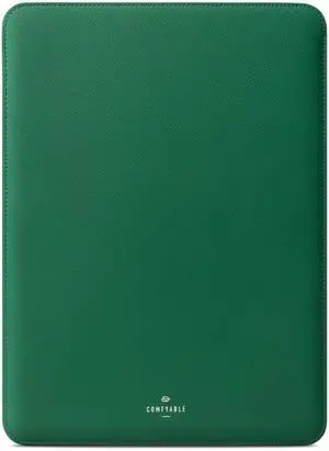 Comfyable Laptop Sleeve 14 Inch Precisely Compatible with MacBook Pro M4 M3 M2 M1 Pro/Max 2024, Genuine Leather Cover Case, Leafy Green