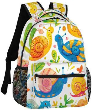 Adornori Snails Backpack for Women Men Shoulder Computer Laptop Adults Backpack Cute Snails Sports Hiking Gym Workout Travel Casual Daypack