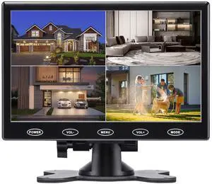 CAMWORLD Security Monitor, 7" Small HDMI Monitors IPS Screen, 800x480 Pixel Gaming Monitor with VGA AV Input for PC/Raspberry PI/CCTV, 178 Full Viewing Computer Monitors with Speaker, Remote