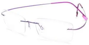 Fuisetaea Flexible Titanium Alloy Computer Reading Glasses +3.50 Rimless Frame Lightweight Blue Light Blocking Readers Glasses